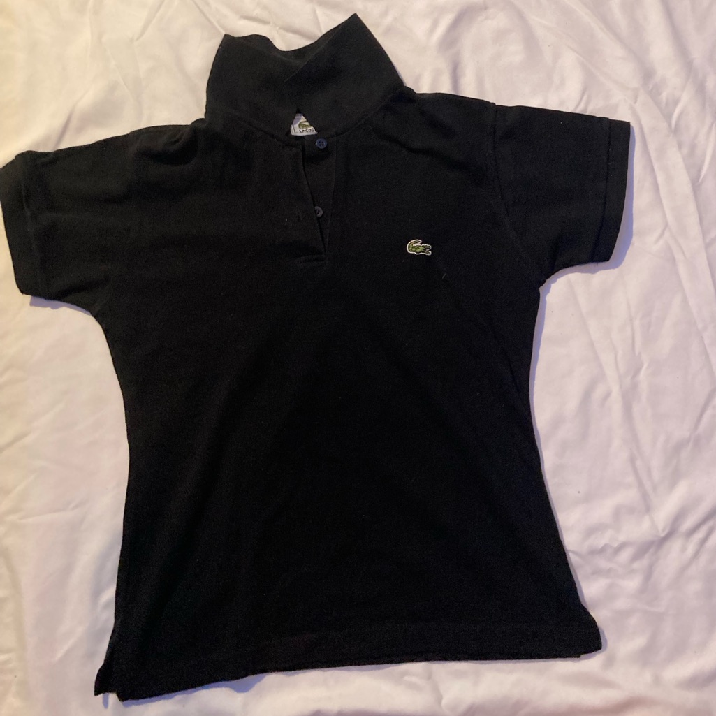 Solid Black Lacoste Polo